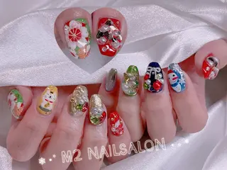 ネイル 長さだし専門店 M2 rikaのネイルデザイン