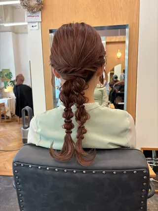 セミロング ヘアアレンジ 武田美空🐇 ボブ/暖色カラー🌷のヘアスタイル