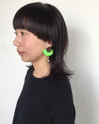 ミディアム カラー aW HAIRカンノ カナエのヘアスタイル