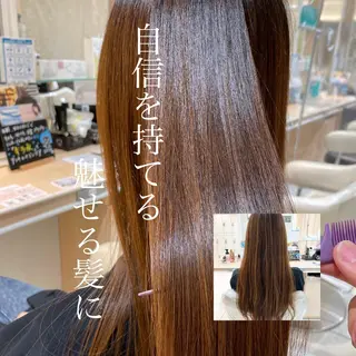 ロング 縮毛矯正、髪質改善／ 松田 龍之介のヘアスタイル