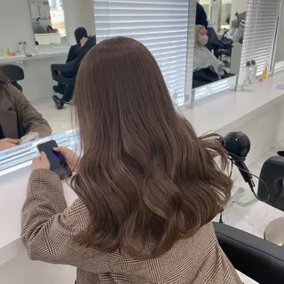 セミロング カラー ヘアアレンジ レイヤー/艶ベージュ /🎀Saki🎀のヘアスタイル