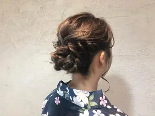 ミディアム カラー ヘアアレンジ Sia.   大阪梅田茶屋町店所属・まつパ/まつエク Sia.茶屋町店のマツエク・マツパデザイン