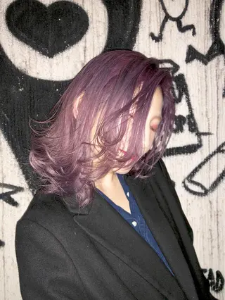 ミディアム カラー ブリーチ＆カラーが 得意☀️望月宣雄☀️のヘアスタイル