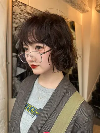 ミディアム パーマ 福島 海翼のヘアスタイル