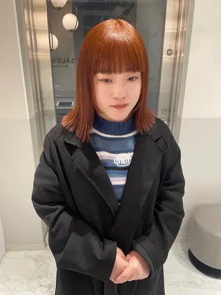 ミディアム カラー satsuki 暖色・ブラウンカラーのヘアスタイル