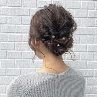 ミディアム ヘアアレンジ ✨韓国風カット/艶髪 カラー✨yumeのヘアスタイル