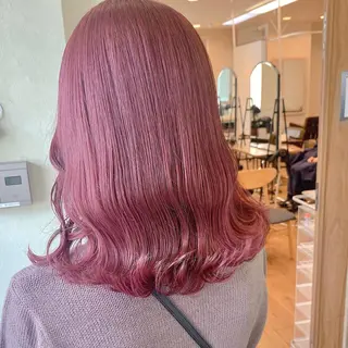 セミロング カラー NUMBER_ ユイナのヘアスタイル