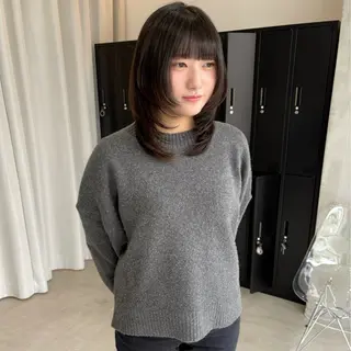ミディアム はちすか るかのヘアスタイル