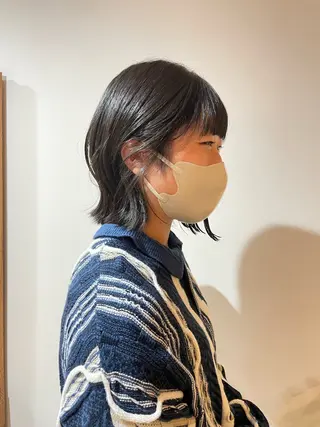 ショート カラー パーマ ヘアアレンジ ミズタ マイのヘアスタイル