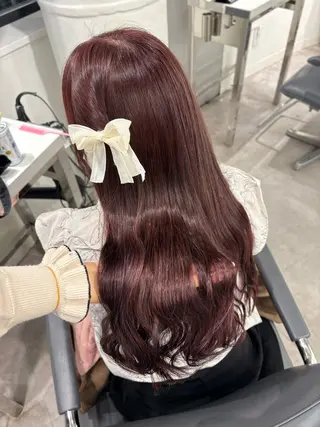 ロング カラー 🩰ピンクベージュ 💞midori🩰のヘアスタイル
