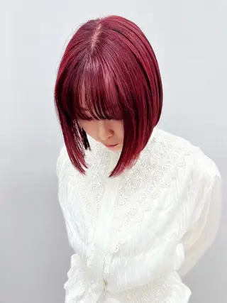 ミディアム カラー Haco＋所属・ウルフ/レイヤー Miinaのヘアスタイル