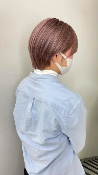 ショート カラー 【全席個室/シェアサロン】FRAME + HairEsthe 御堂筋難波店所属・ひらやま りょういちのヘアスタイル