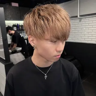 ショート カラー パーマ メンズ メンズ特化/パーマ/ メッシュ/竜成のヘアスタイル