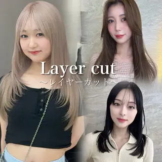 セミロング 池袋/韓国風レイヤー 髪質改善【ugen】のヘアスタイル