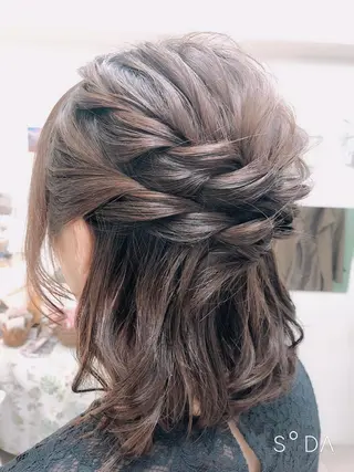 ミディアム 六本木/ヘアセット /hairmakeのヘアスタイル