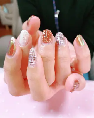 ネイル マジョリカ ブルーのネイルデザイン