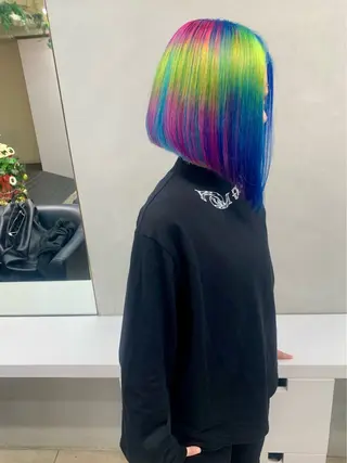 ショート カラー ヘアアレンジ 個性爆弾💣 ダブルカラー/ゆかのヘアスタイル