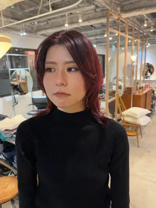 セミロング カラー Hayashi Shioriのヘアスタイル