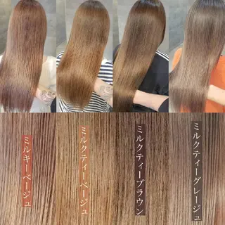 セミロング カラー ミルクティー特化 🌈島内　琢真🌈のヘアスタイル