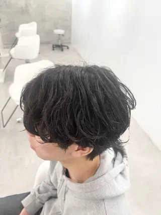 ショート パーマ メンズ door white hideのヘアスタイル