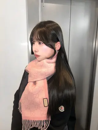 ロング カラー 💖原宿/韓国ヘア 顔周りカット/Rioのヘアスタイル