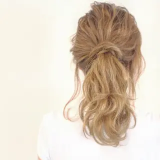 ミディアム カラー ヘアアレンジ Mariana/ 鶴原-ハイライトのヘアスタイル