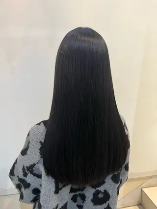 ロング カラー ブリーチしない暖色 カラー🥀杉 優菜のヘアスタイル