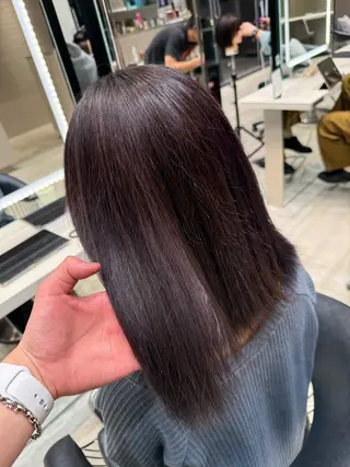 ミディアム カラー みっちー/ブリーチ なしダブルカラーのヘアスタイル