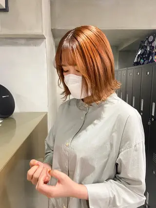 ミディアム カラー yuna/ボブカット /ハイトーンカラーのヘアスタイル