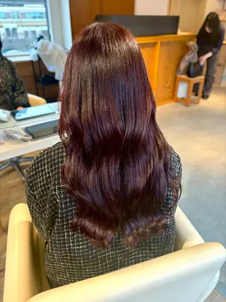 ロング カラー ヘアアレンジ 女性専用サロンiiro【イロ】所属・【韓国ヘア/透明感 カラー】makotoのヘアスタイル