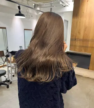 セミロング カラー オリーブ/縮毛♡ Natsuno🩰のヘアスタイル