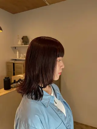 ミディアム カラー 川端 明莉のヘアスタイル