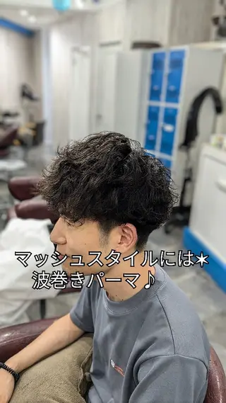メンズ パーマ メンズパーマ/ボブ/ レイヤー店長えのもとのヘアスタイル
