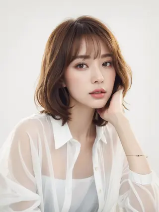 ミディアム カラー パーマ AnFye for prco所属・AnFye forprcoのヘアスタイル