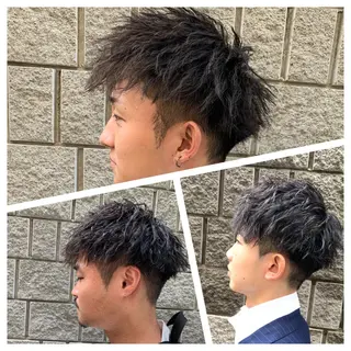 ショート パーマ サトウ レンマのヘアスタイル