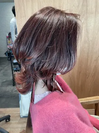 ミディアム カラー 美容室アークス所属・美容室ARKS 黒田杏奈のヘアスタイル