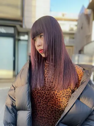 セミロング カラー レイヤー/透明感 カラー/Tamakiのヘアスタイル