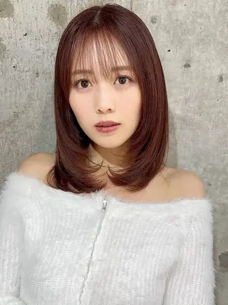 ミディアム Hello by Sea所属・レイヤー/ボブ/艶髪 /顔周り/伊藤　勇司のヘアスタイル