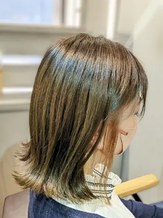 セミロング カラー パーマ 初めでも安心🌟 newi町田✂のヘアスタイル