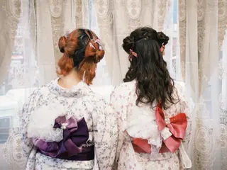 ヘアアレンジ R/🎀 ヘアセット・艶カラーのヘアスタイル