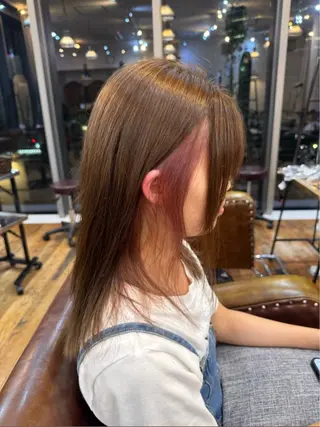 カラー 小森田　果怜 縮毛矯正、カラーのヘアスタイル