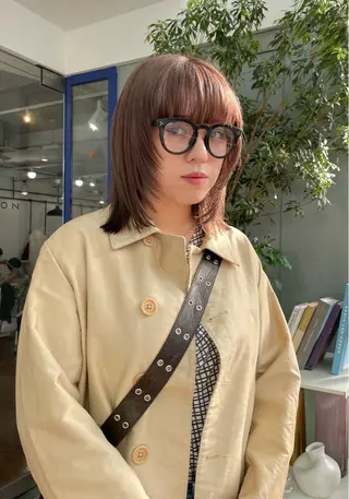 ミディアム カラー chiharu ボブ/レイヤーのヘアスタイル