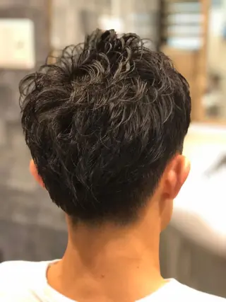 ショート パーマ メンズ 銀座マツナガ所属・立野 椋大のヘアスタイル