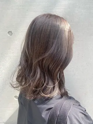 ミディアム 頭皮につけないカラー /白髪ぼかし/実加永のヘアスタイル