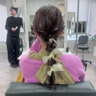 ロング ヘアアレンジ JUNSHIN🦋 ヘアセット／カラーのヘアスタイル