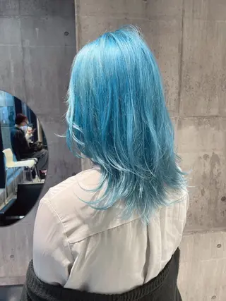 ロング カラー TENSHO ハイトーンレイヤーのヘアスタイル