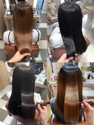 ロング 青沼夏未/オリーブ/ 寒色カラーのヘアスタイル