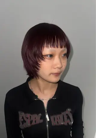 ショート 𝘀𝗮𝗲/柏の葉 / パーマモデルのヘアスタイル