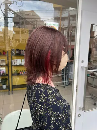 ミディアム カラー 似合わせ 垢抜け🌟 AKINOのヘアスタイル