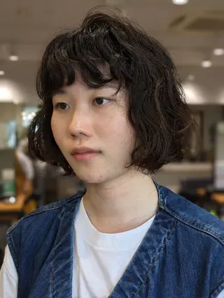 ショート パーマ 浅野 翔馬のヘアスタイル